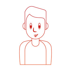 Young man cartoon vector illustration graphic design
