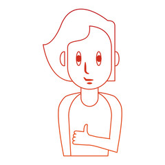 Young woman cartoon vector illustration graphic design
