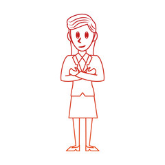 Business woman cartoon vector illustration graphic design