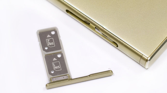 dual SIM card slot. Nano SIM and memory card with ejector pin and tray for Touchscreen phone