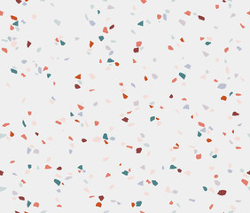 Terrazzo seamless pattern. Pastel colors. Marble.
