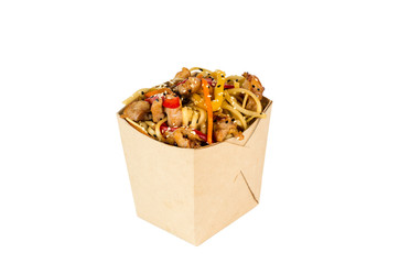 udon with seafood, with beef, with chicken, with vegetables