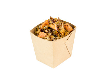 udon with seafood, with beef, with chicken, with vegetables