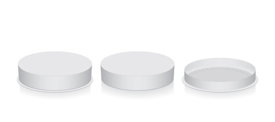 round box  mock up  template