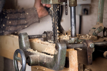 Carpenter working in workshop
