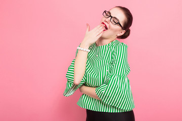 Businesswoman with hair bun