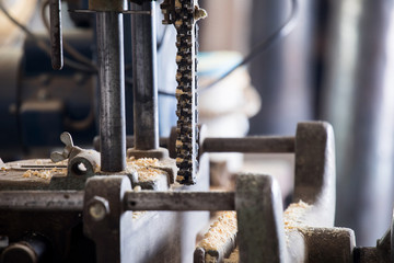 Woodworking tools with wooden background
