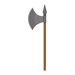 Axe medieval weapon vector illustration graphic design