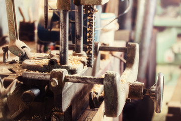 Carpenter working in workshop
