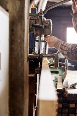 Carpenter working in workshop
