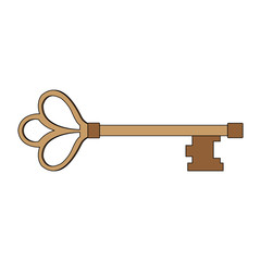 Medieval key symbol vector illustration graphic design