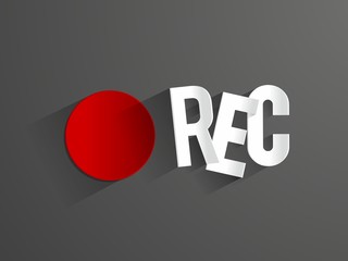 Rec Button vector illustration