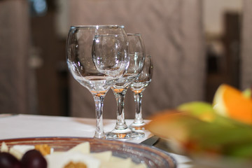 served table in a cafe or restaurant