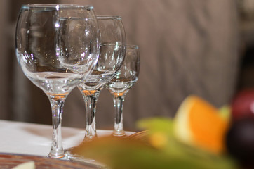 served table in a cafe or restaurant