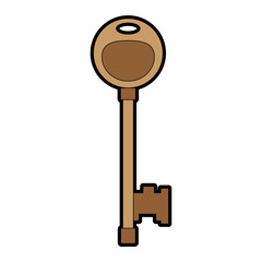 Medieval key symbol vector illustration graphic design