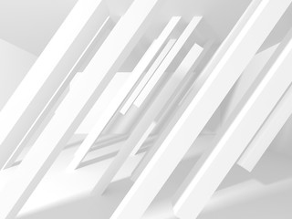 Futuristic White Architecture Design Background