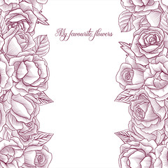 vintage vector floral composition