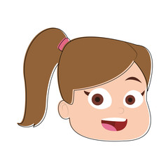 Beautiful girl cartoon vector illustration graphic design