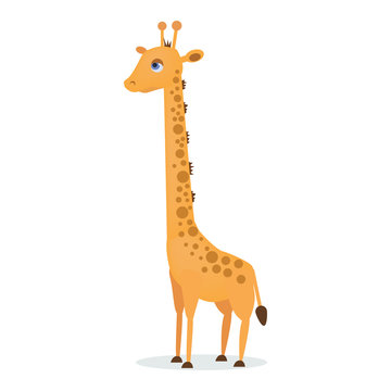 Simple vector giraffe for kids