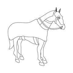 Horse with medieval armour vector illustration graphic design