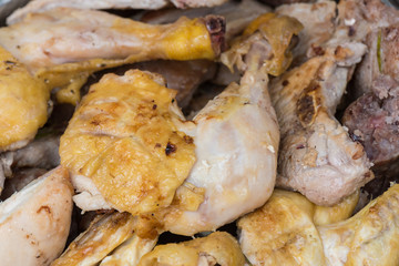 Cooked tasty mixed grilled meat