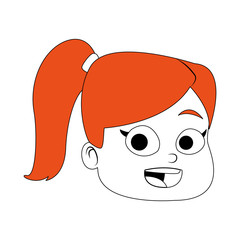 Beautiful girl cartoon vector illustration graphic design