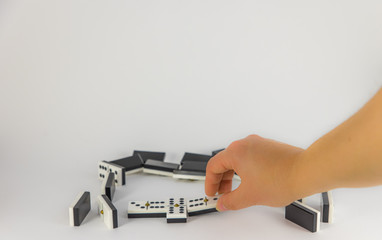 woman playing domino
