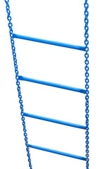 hanging ladder on the chain on white