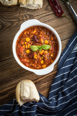 Mexican chili con carne.