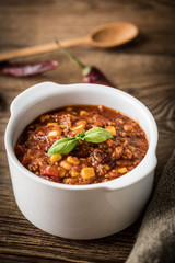 Mexican chili con carne.
