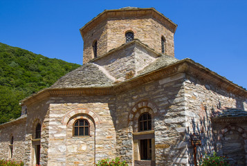 Fototapeta premium View to Evangelistria Monastery, Skiathos, Greece