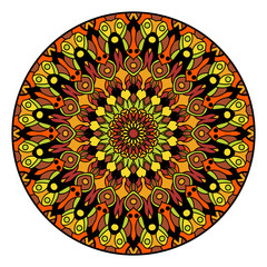 Colorful mandala on a white background