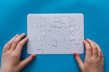 abstract puzzle background with piece missing