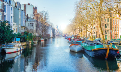 Fototapeta na wymiar Canals of Amsterdam