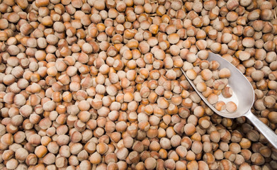 Lot of peanuts at market place