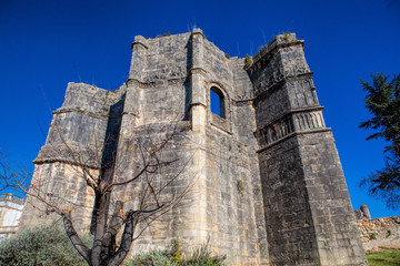 Fototapeta na wymiar 12th century Templar Church at the Convent of Christ in Tomar- Portugal