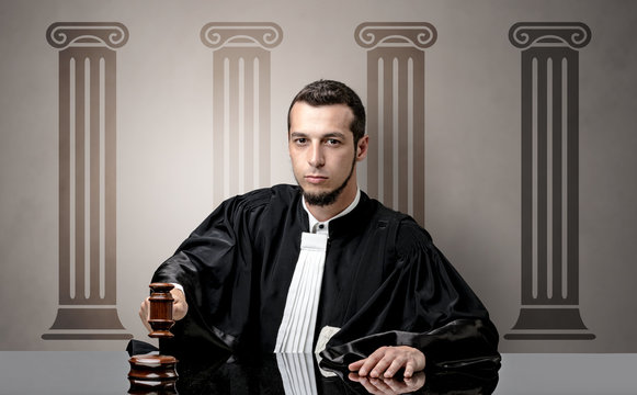Young judge making decision