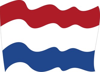 waves Flag of Netherlands-Netherland flag. Netherland Icon vector illustration,National flag for country of Netherland isolated, banner vector illustration. Vector illustration
