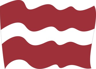waves Flag of Latvia-Flag of Latvia, 3d illustration with fabric texture