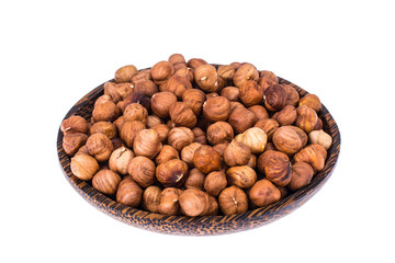 Ripe hazelnuts, shelled