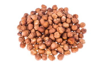 Ripe hazelnuts, shelled