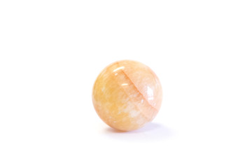 Colorful large size Marble Ball or Marble Egg isolated over white background.