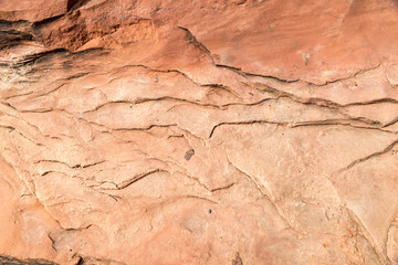 Sandstone shaped as a flowing river