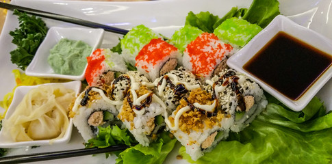 Japanese sushi - close up shot