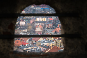 Medieval Bolkow castle wall window