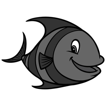 Tropical Fish Cartoon Illustration - A vector cartoon illustration of a Tropical Fish mascot.