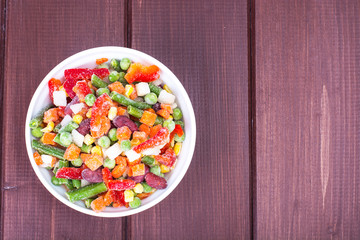 Frozen vegetable Mexican mix with beans and corn