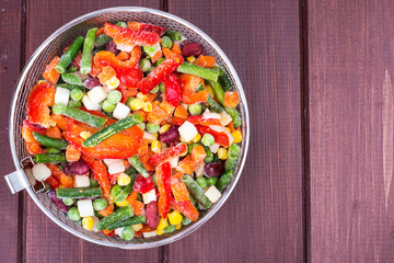 Frozen vegetable Mexican mix with beans and corn