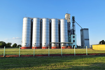 Metal silo in Europe