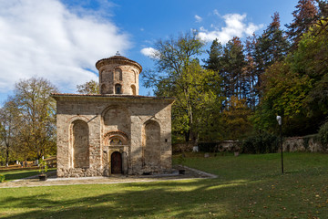 Fototapeta na wymiar Autumn view of The 11th century Zemen Monastery, Pernik Region, Bulgaria